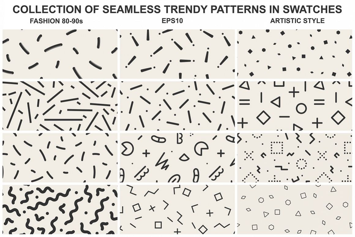 Memphis seamless patterns vol 3 example image 1