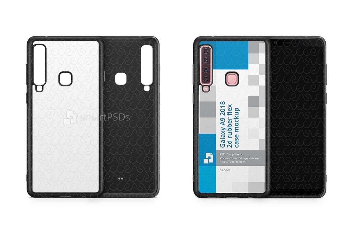 Samsung Galaxy A9 2d RubberFlex Case Design Mockup 2018 example image 1
