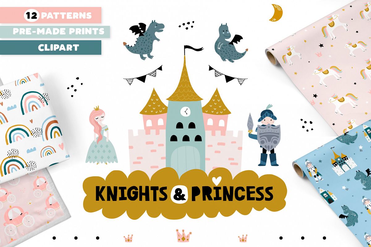 Knights & Princess graphic set example image 1