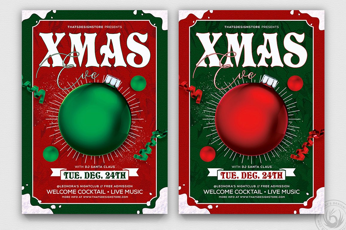Christmas Eve Flyer Template V9 example image 1