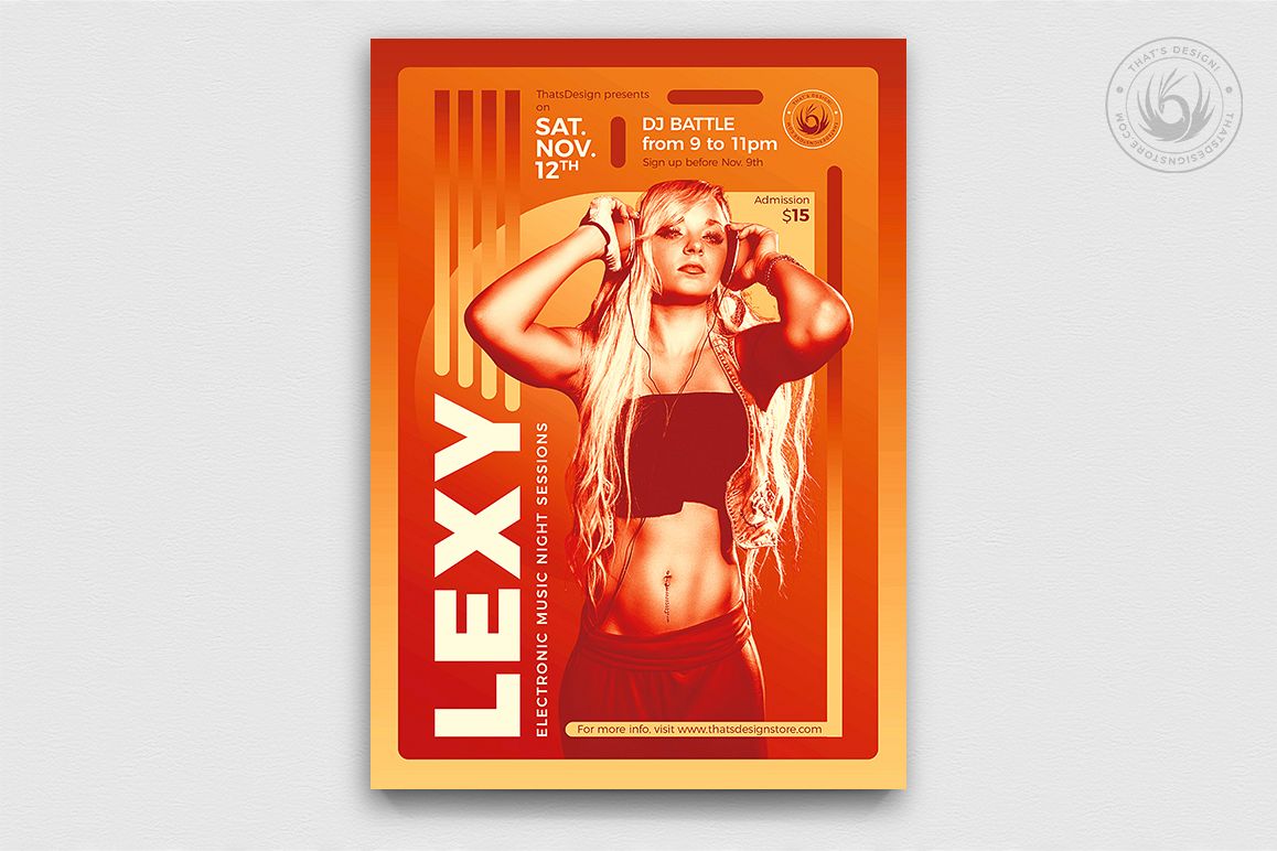 DJ Session Flyer Template V8 example image 1