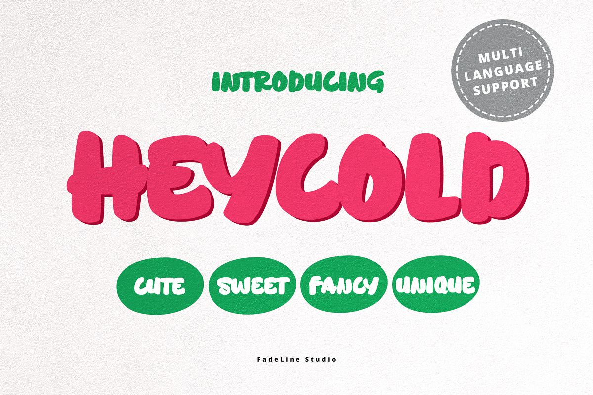 HEYCOLD CUTE FONT example image 1