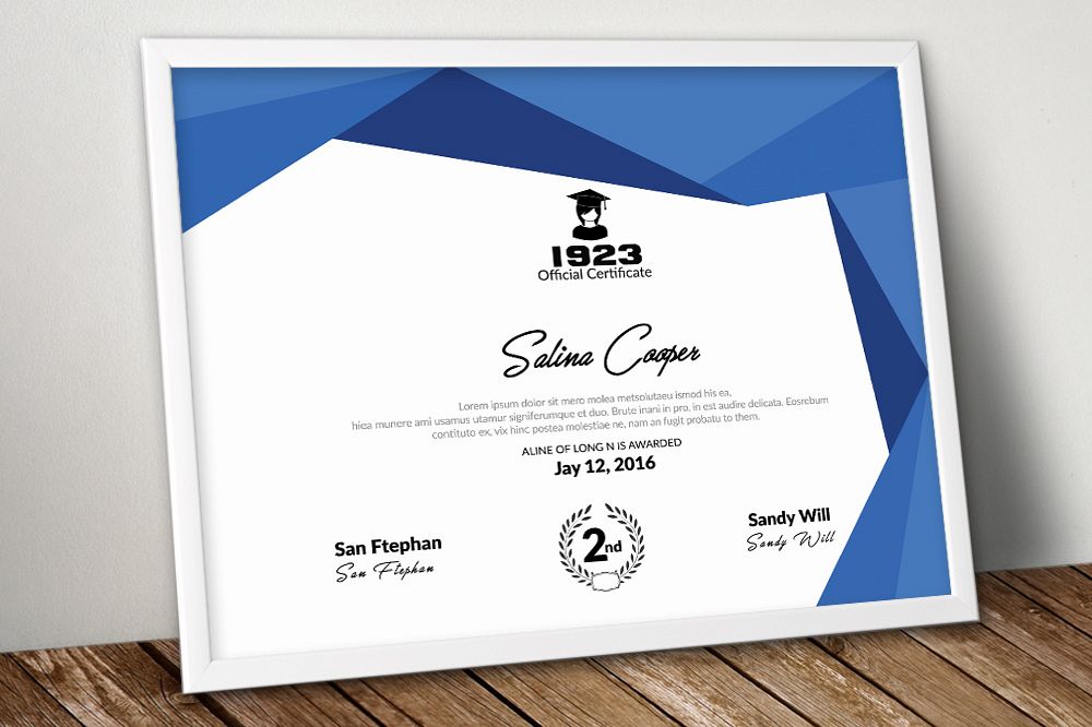 Certificate Template example image 1