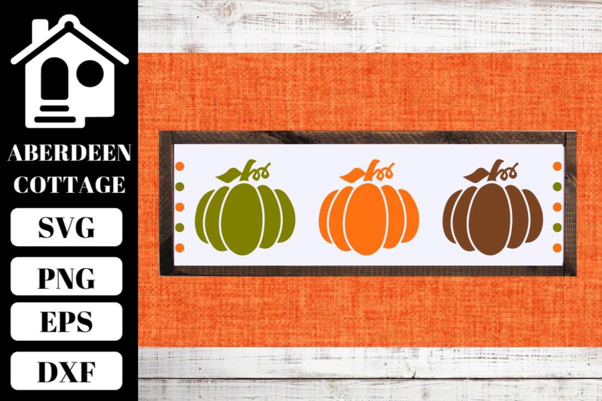 Pumpkin Trio SVG example image 1