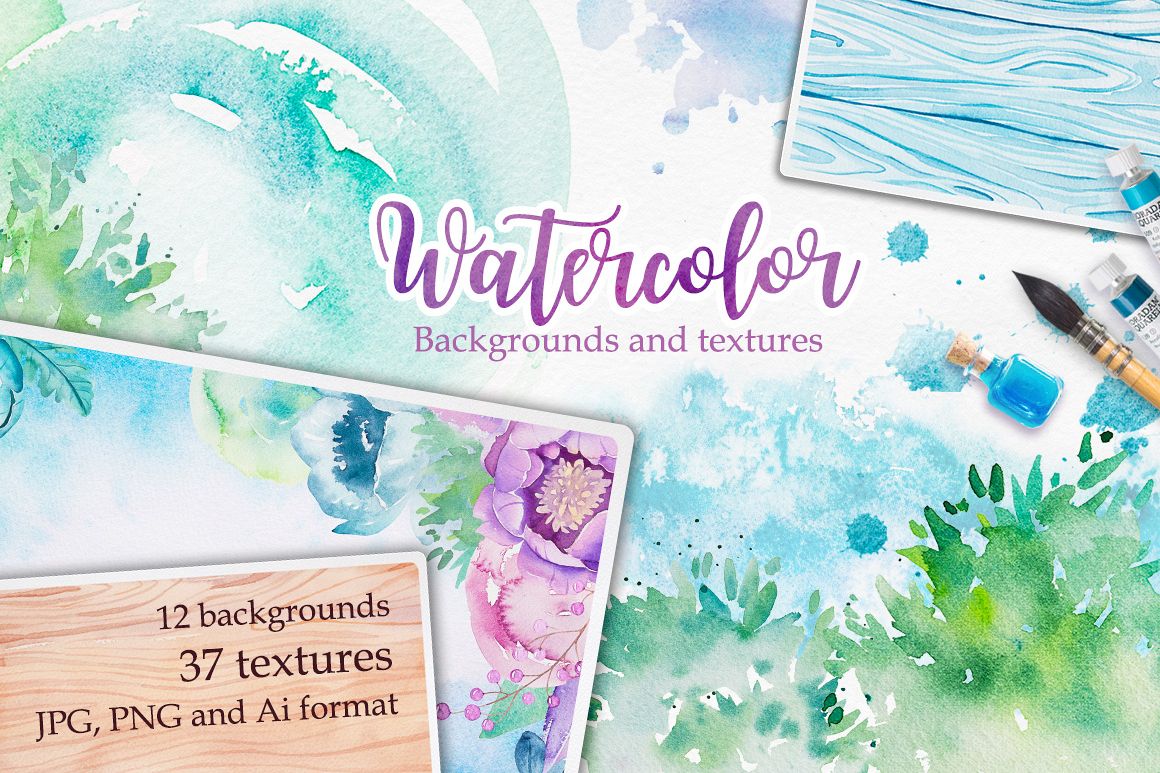 Watercolor textures example image 1