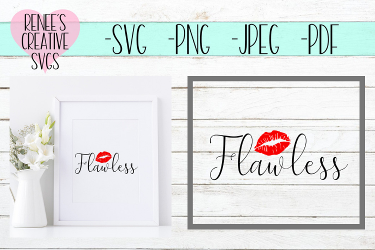 Flawless | Beauty | SVG Cutting File example image 1