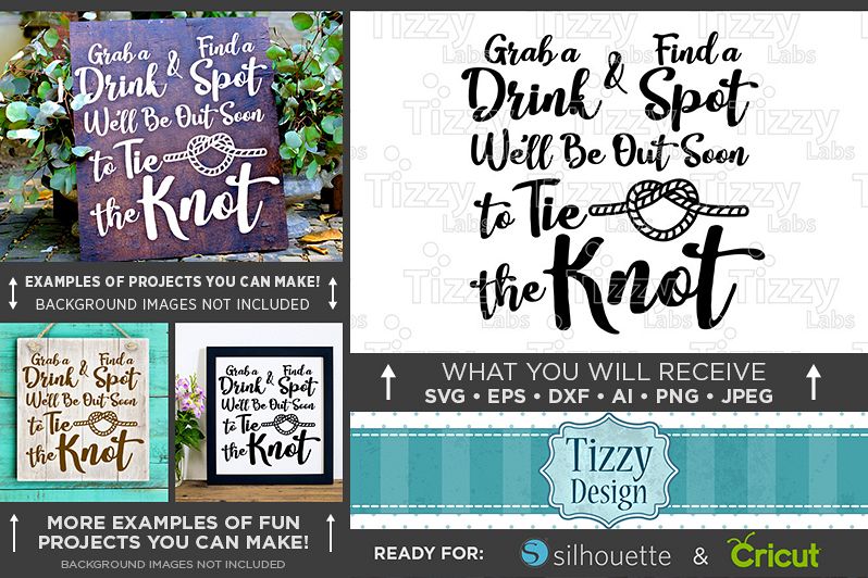 Tie The Knot SVG - Wedding SVG Files - 5503 example image 1