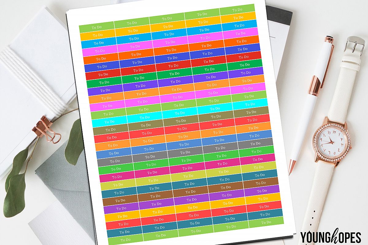 To Do Planner Stickers-To Do Planner Headers example image 1