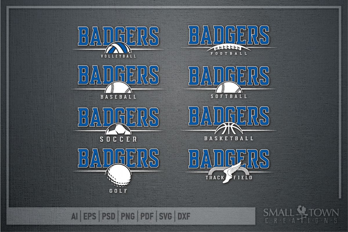 Badger Sport Bundle, Logo, Team Mascot, PRINT, CUT & DESIGN example image 1