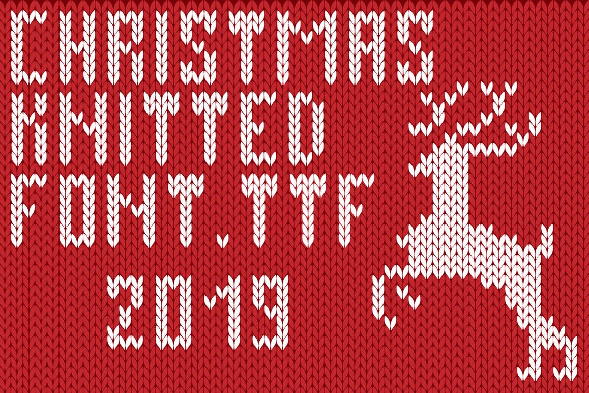 Christmas Knitted Font Ol example image 1