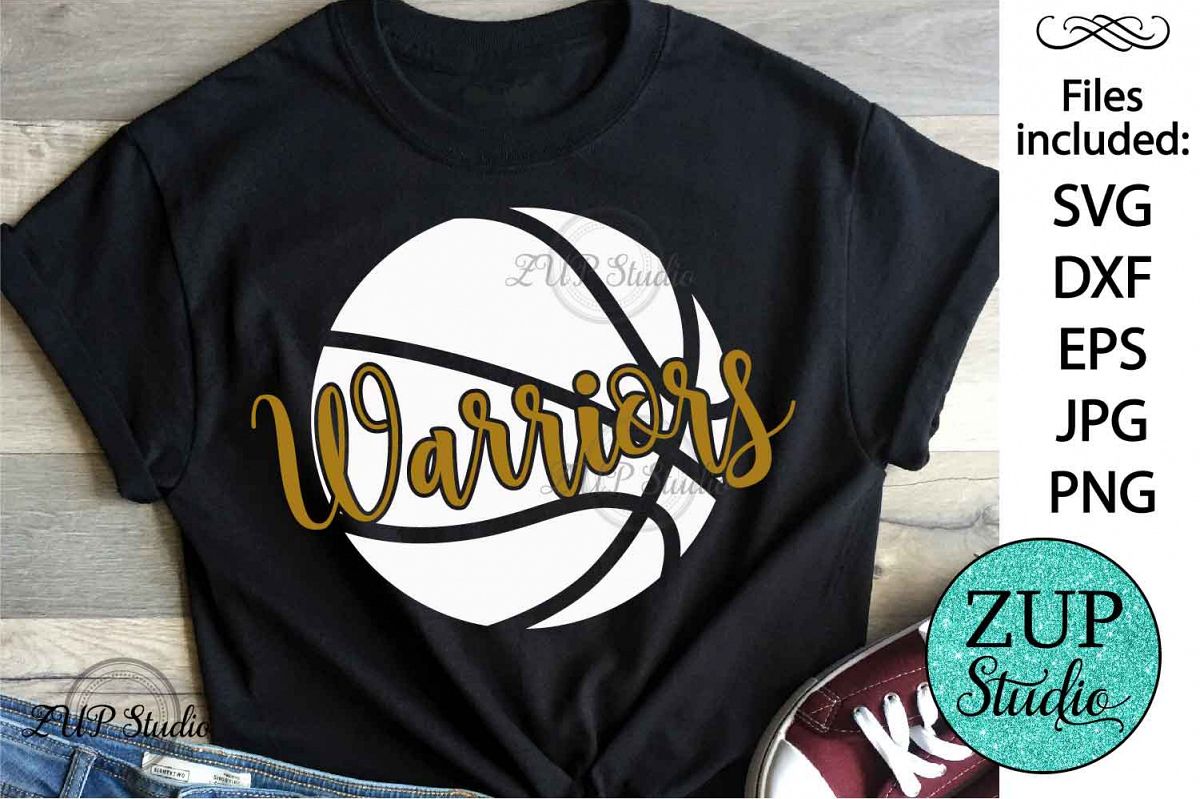 Warriors Basketball SVG Design Cutting Files 393 example image 1
