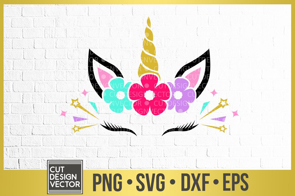 Unicorn Face SVG (304061) | SVGs | Design Bundles