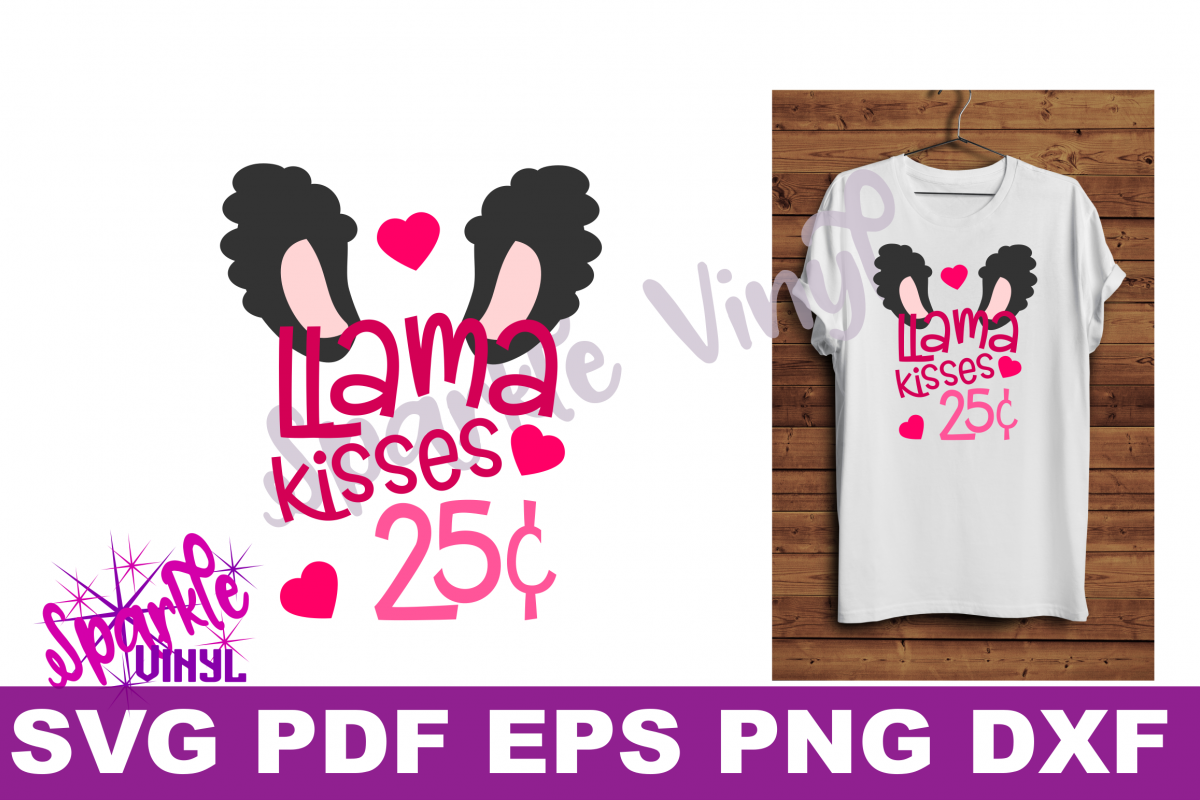 Download Svg Valentine llama Toddler girl kids Adult Ladies shirt ...