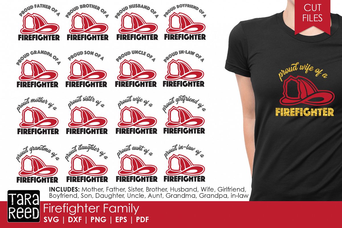 Firefighter Family - Firefighter SVG and Cut Files example image 1
