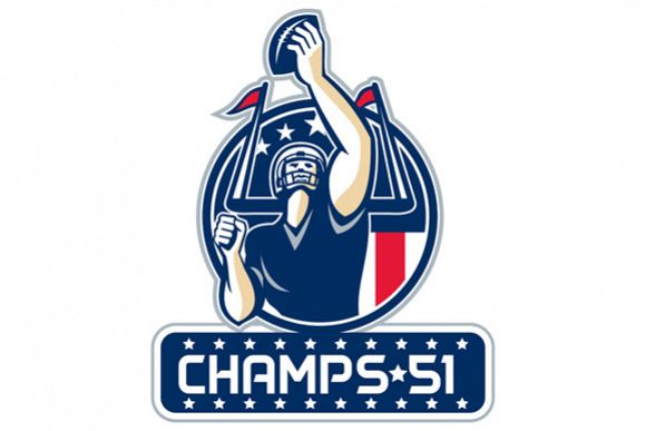 Football Champs 51 New England Retro example image 1