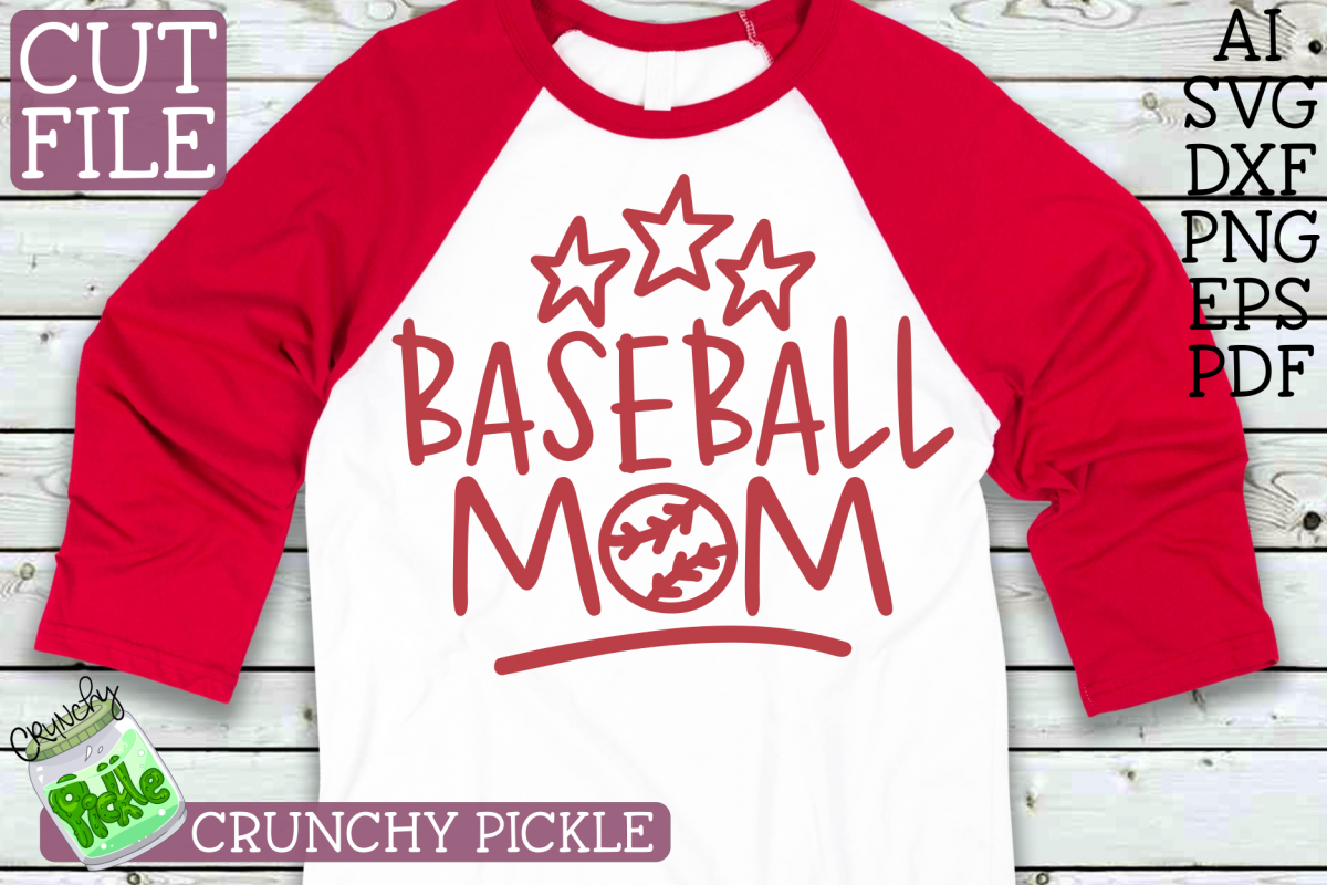 Baseball Mom Sports SVG Cut File example image 1
