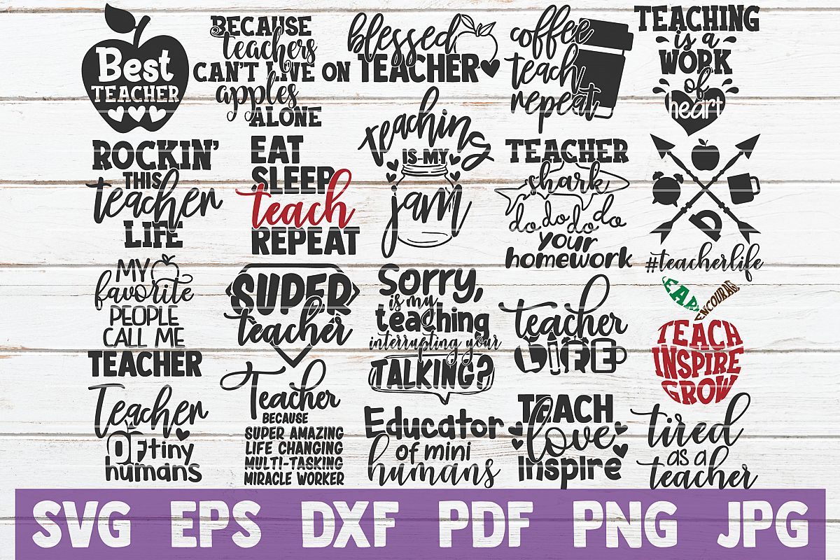 Teacher SVG bundle | SVG cut file | commercial use example image 1