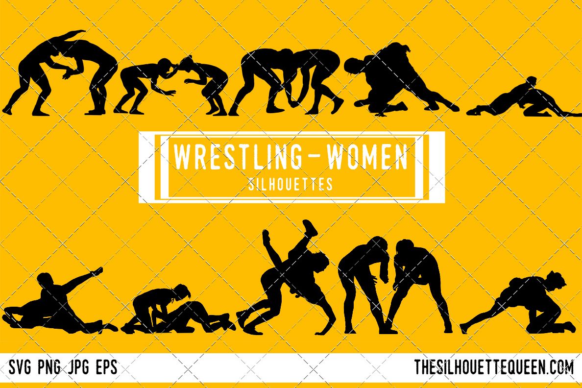 Download Woman Wrestling silhouette, Female Wrestling clipart, Girl ...