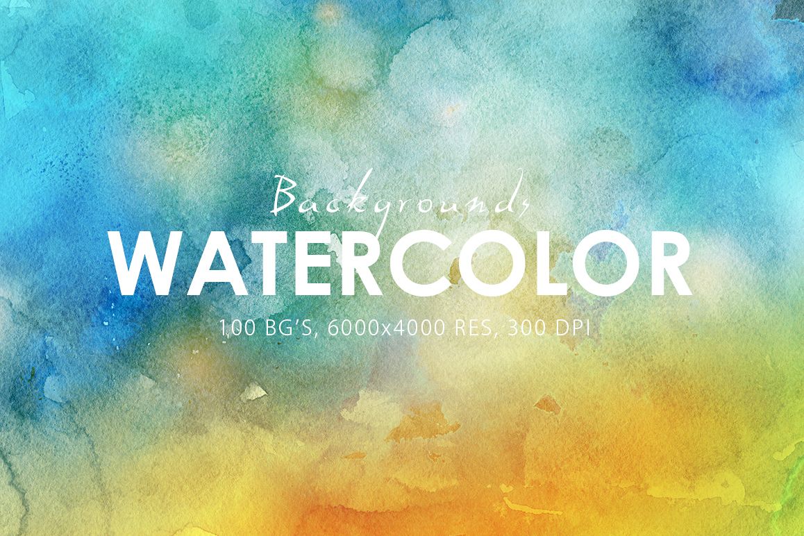 100 Watercolor Backgrounds Vol.1 example image 1