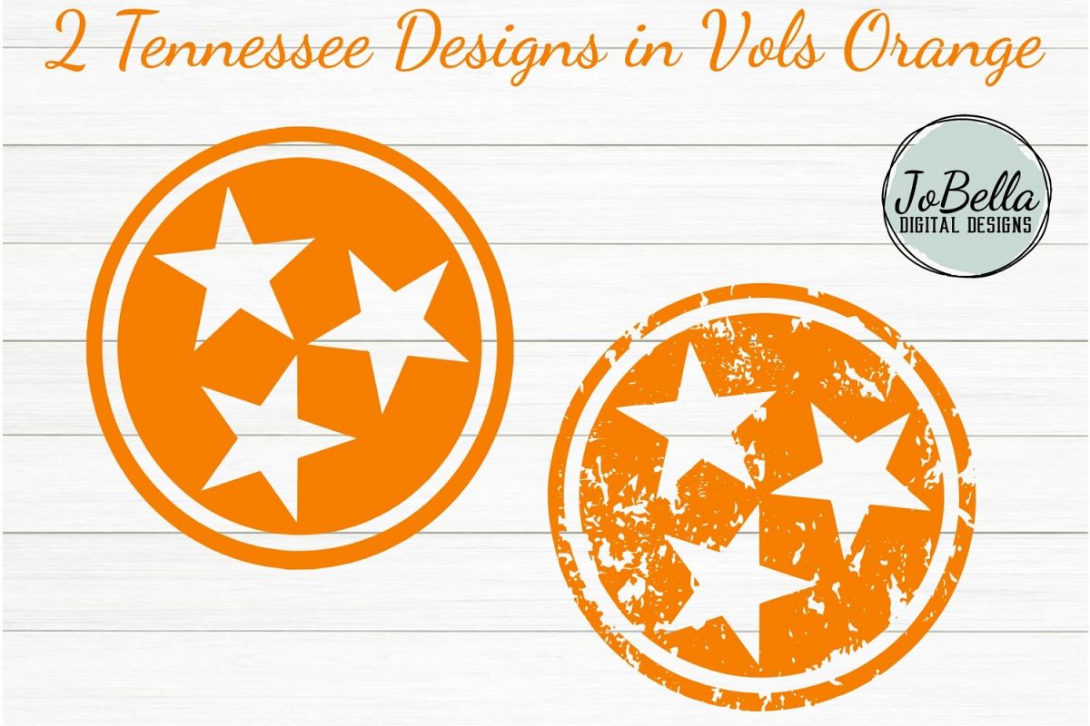 Tennessee Tri-Star SVG and Printable Solid and Grunge Bundle example image 1
