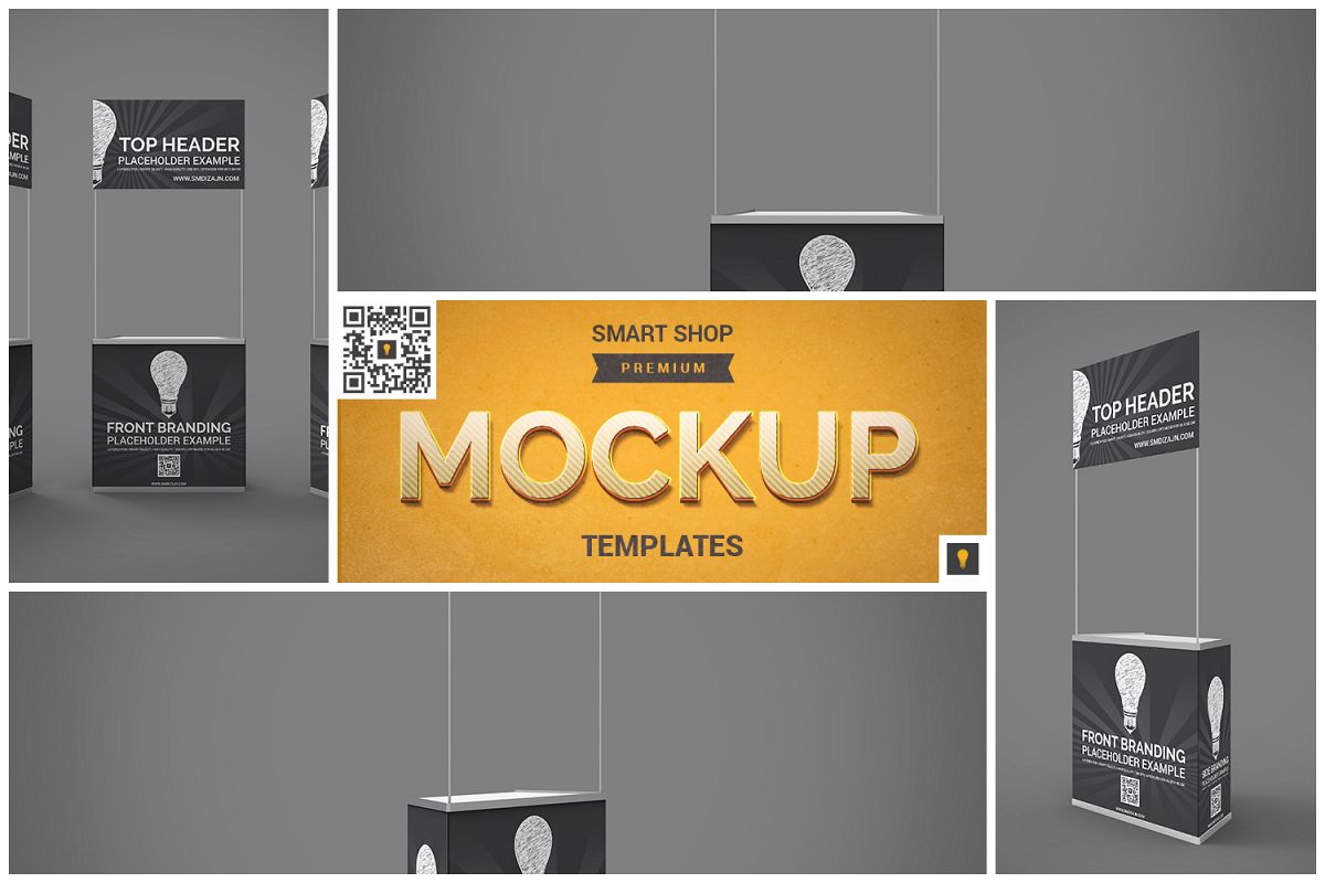 Download Promo Counter Mockup (9403) | Signage | Design Bundles