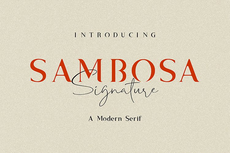 Sambosa Serif With Signature example image 1