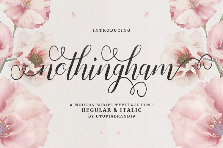Nothingham Script | Regular & Italic example image 1