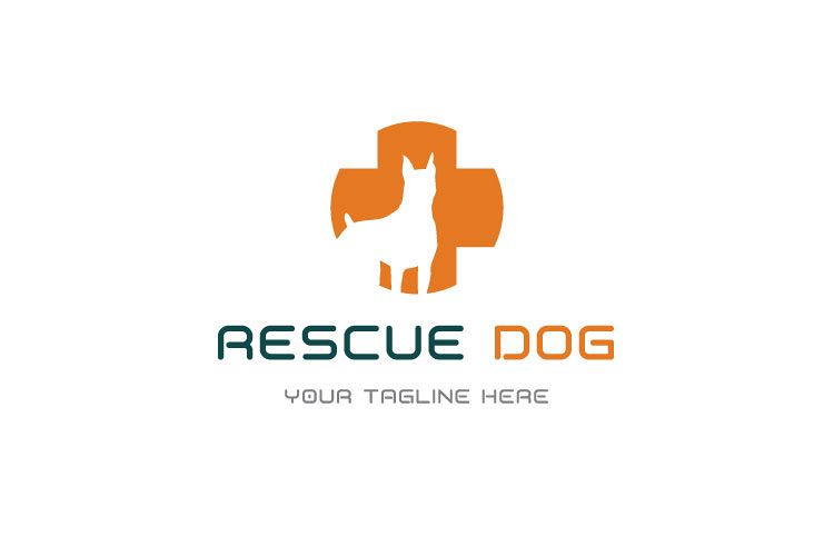 Dog in Plus Sign Logo example image 1