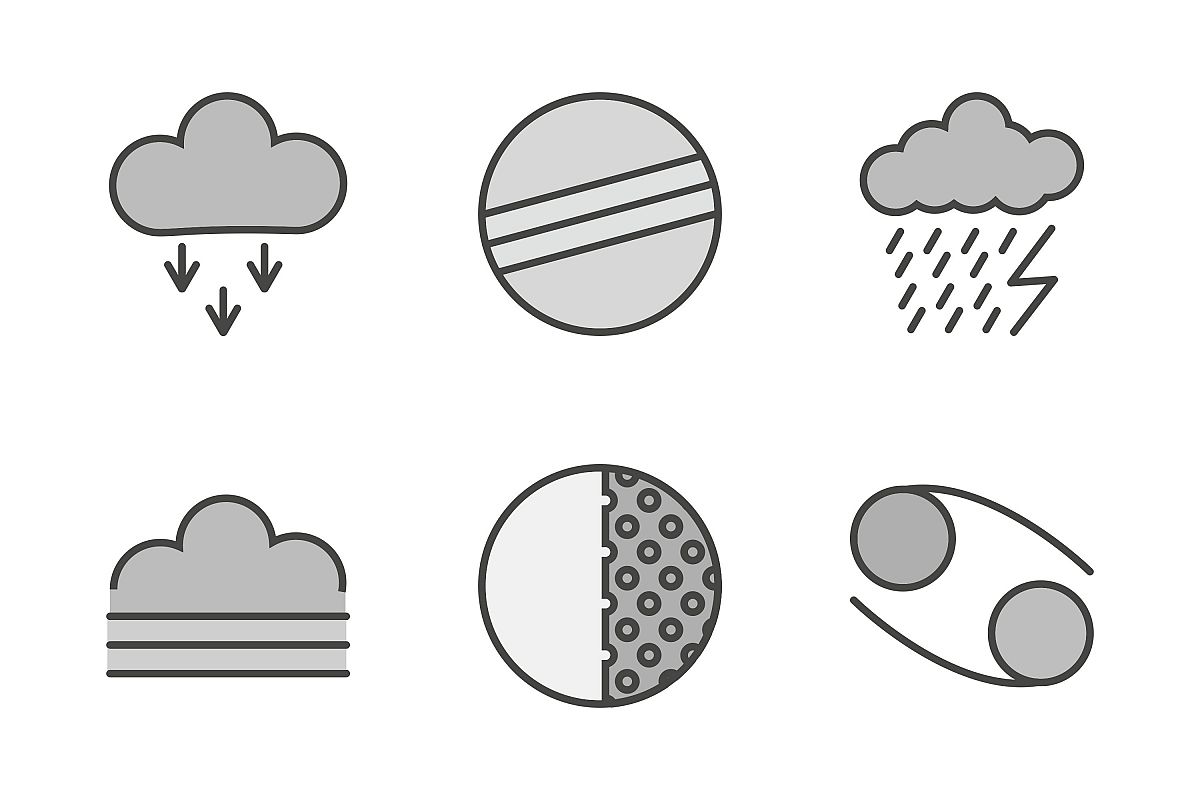Set Of Weather And Season Icons example image 1