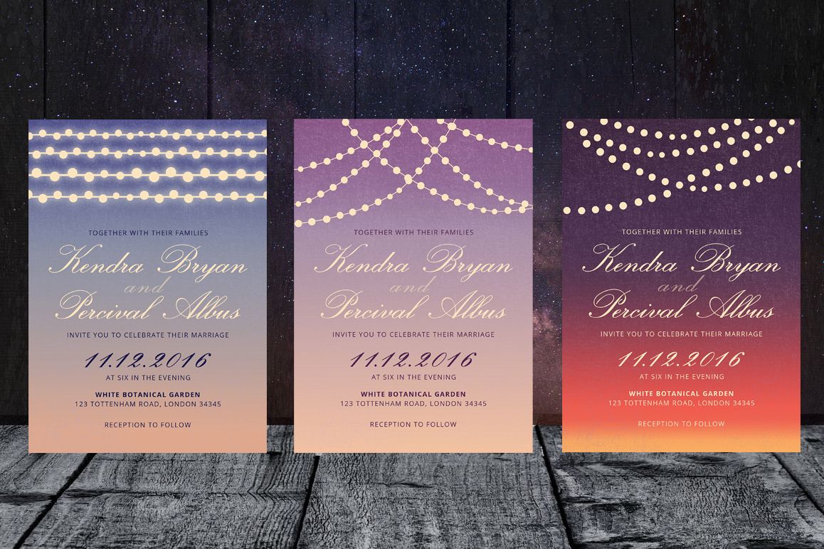 Dusk Wedding Invitation example image 1