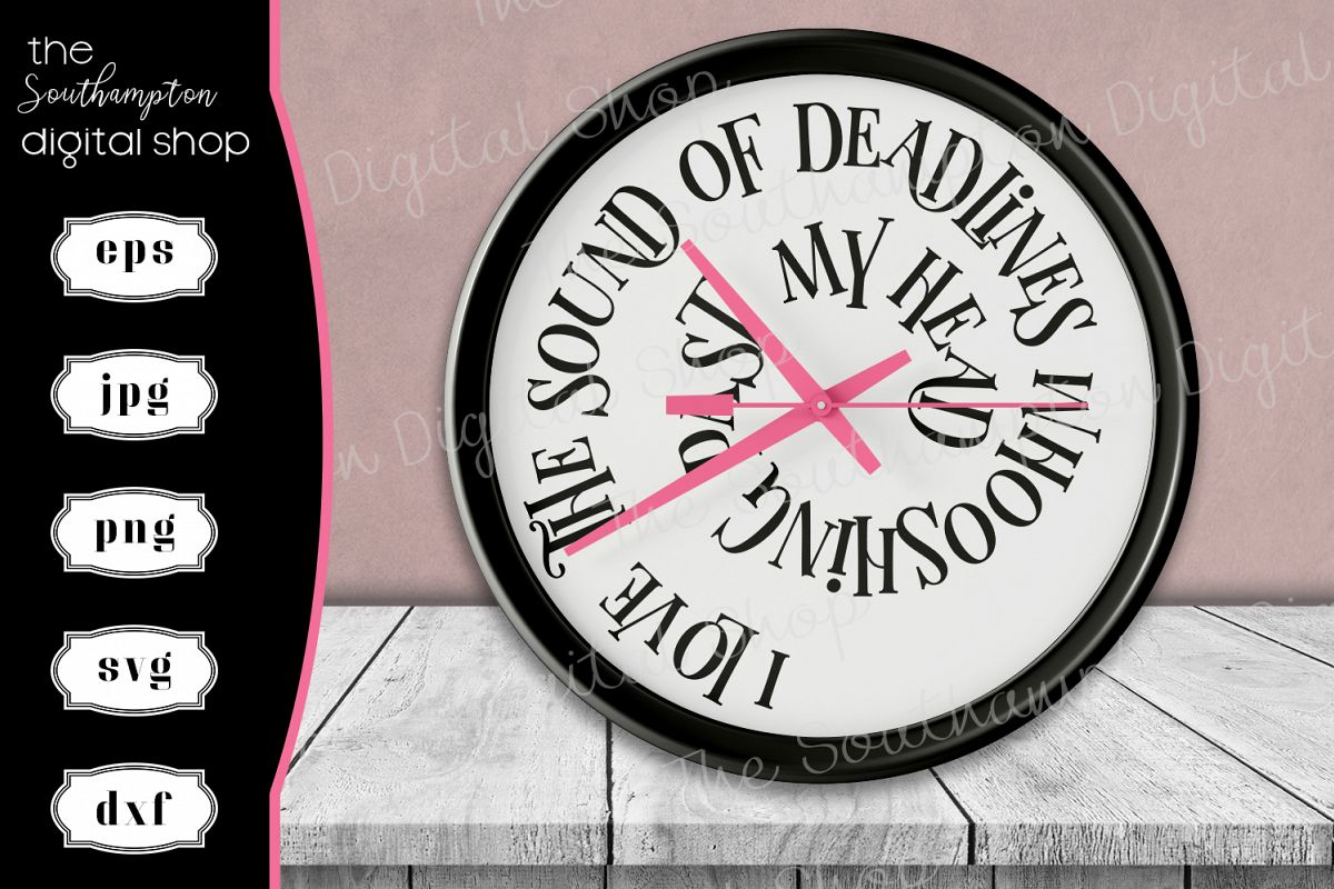 Funny Clock Face Design SVG Cut File