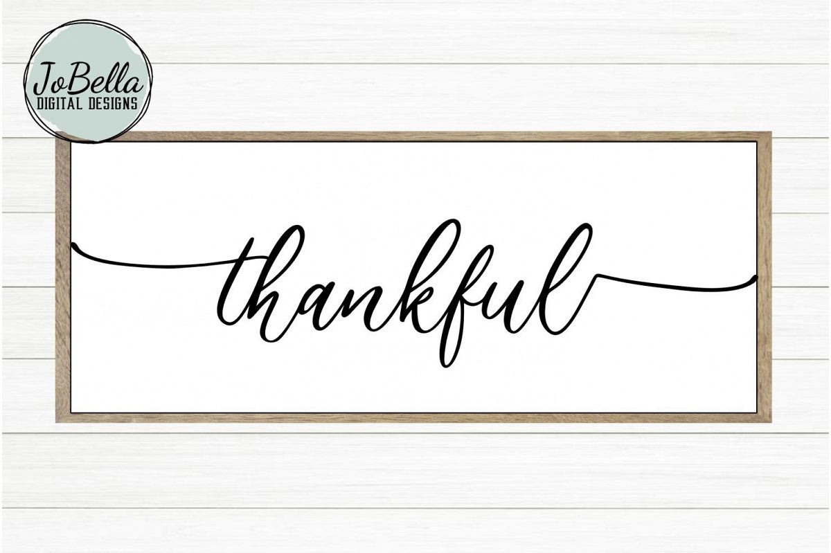 Thankful SVG and Printable Farmhouse Design example image 1
