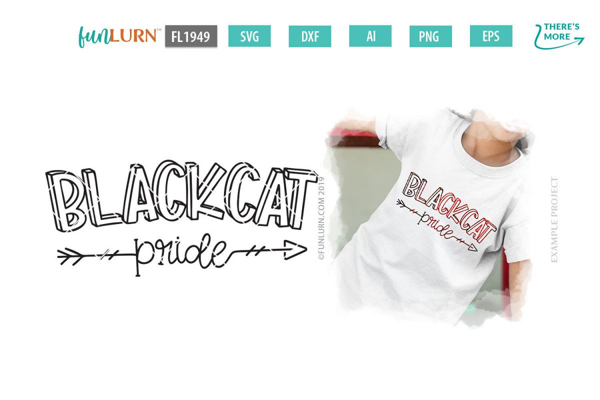 Blackcat Pride Team SVG Cut File example image 1