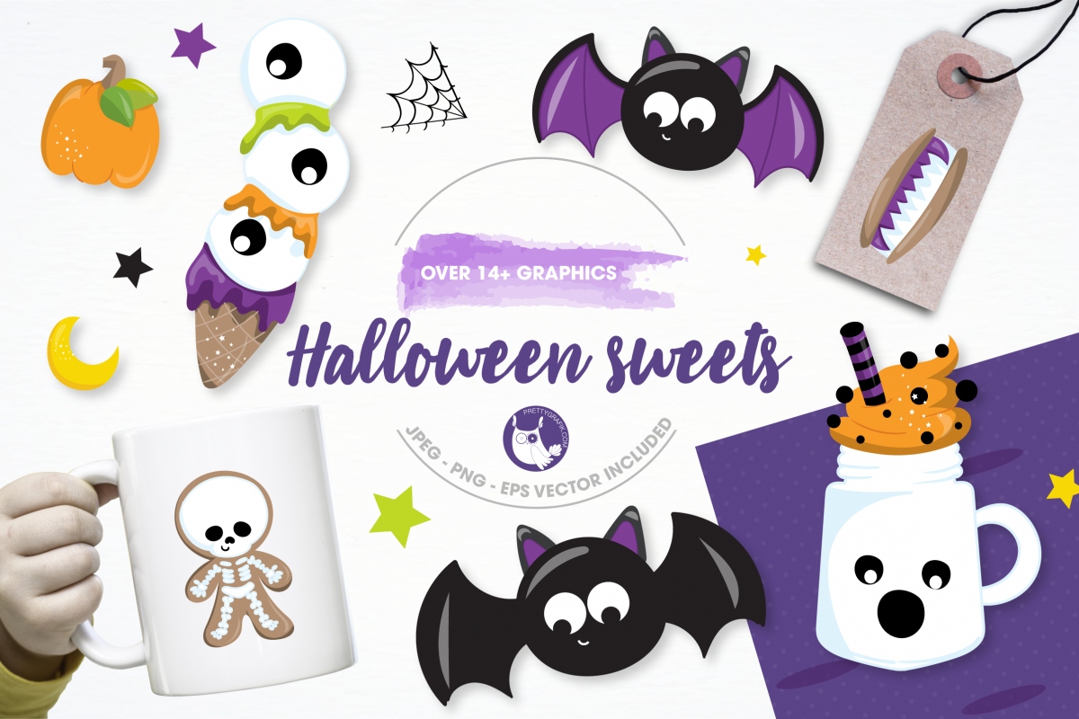 halloween sweets graphics and illustrations example image 1