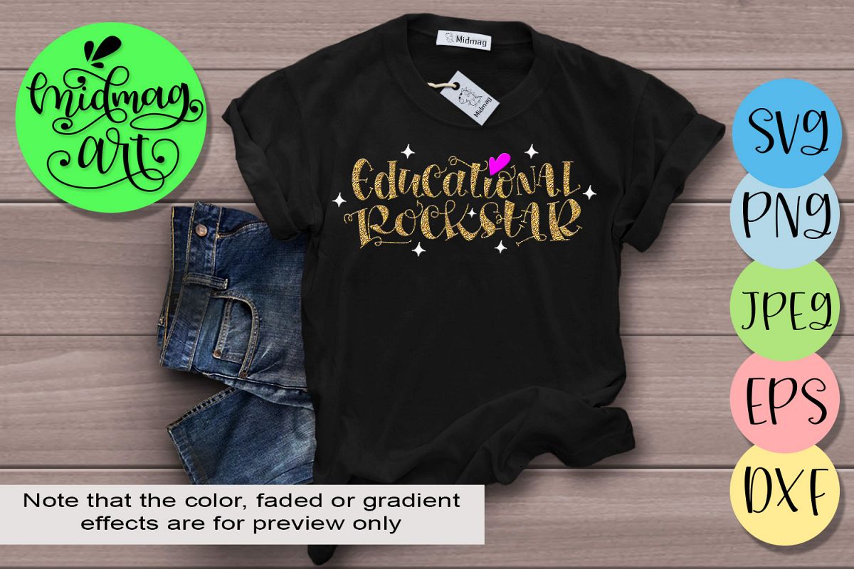 Educational rockstar svg, Back to school svg example image 1