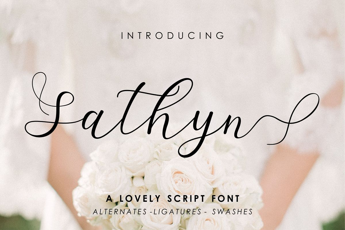 Sathyn Lovely Script Font example image 1