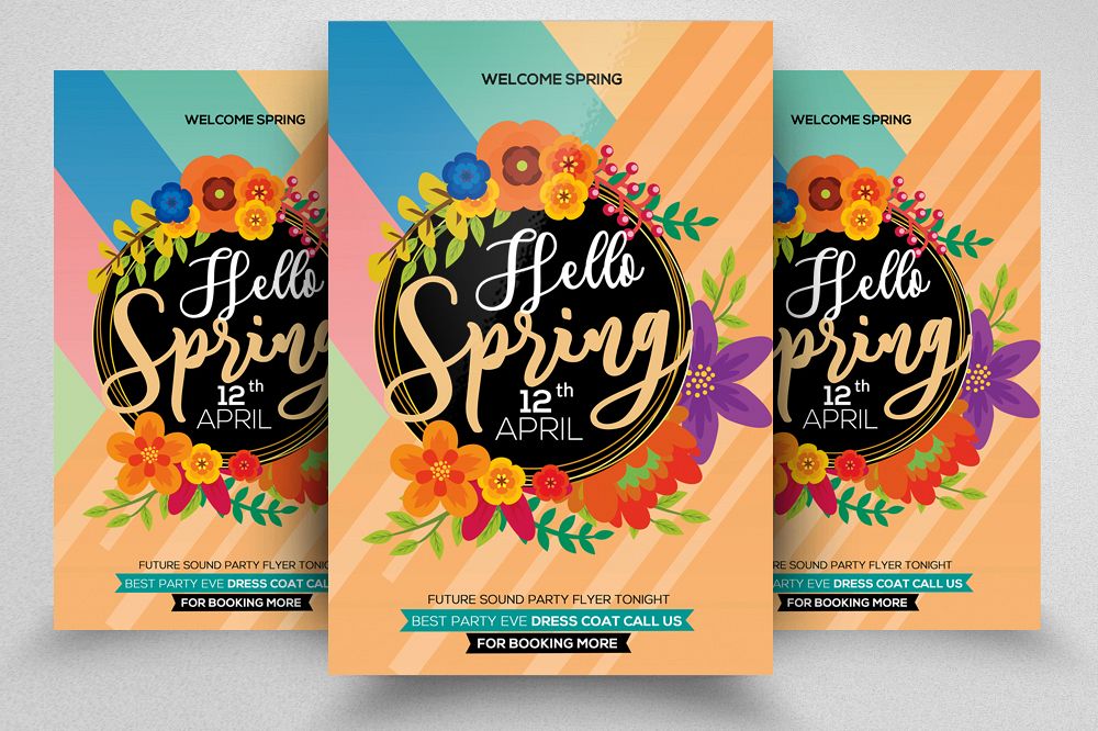 Hello Spring Flyer Template example image 1