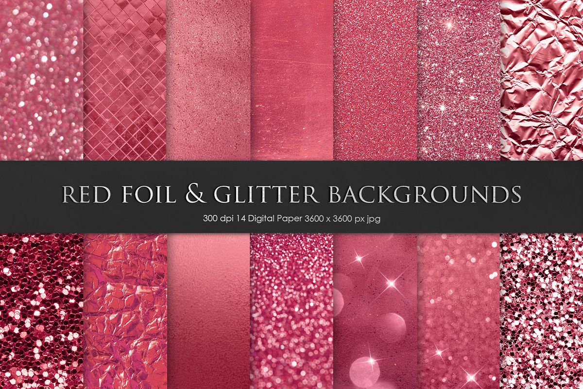 Valentines Red Foil and Glitter Texture, Backgrounds example image 1