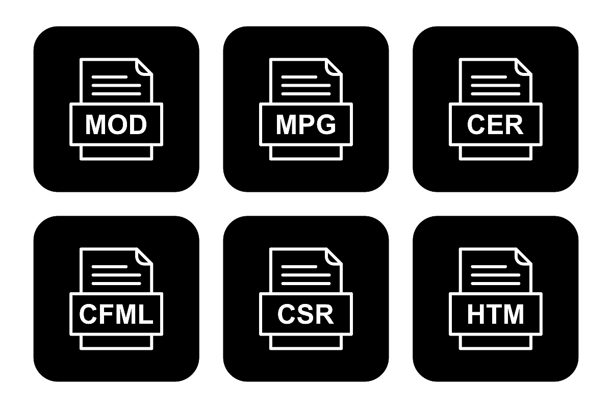 Set Of File Formats Icons example image 1