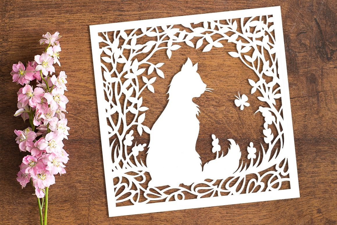 Watching - Paper Cutting Template example image 1