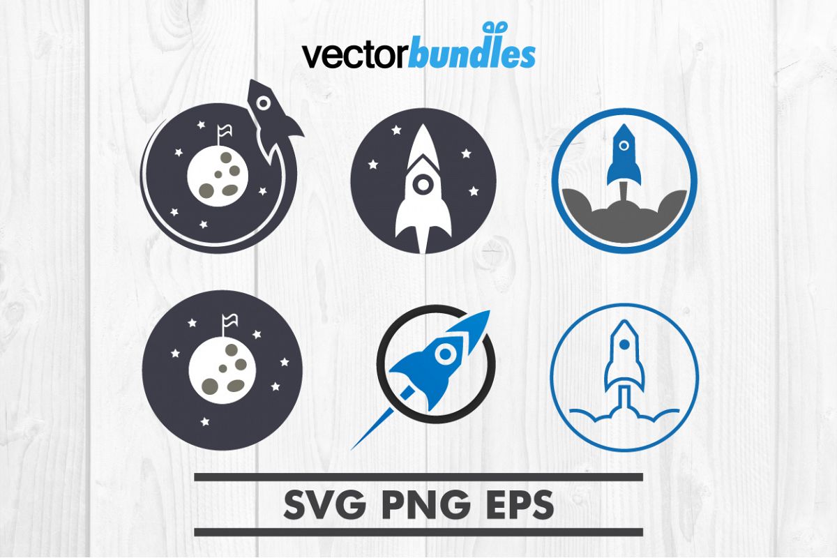 Rocket launching clip art svg example image 1