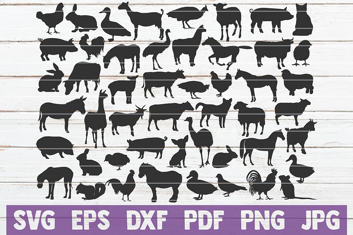 Farm Animals SVG Cut Files | commercial use example image 1