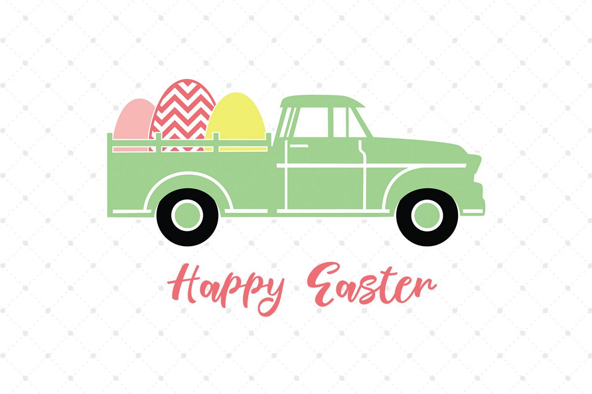 Download Easter Truck SVG Cut files