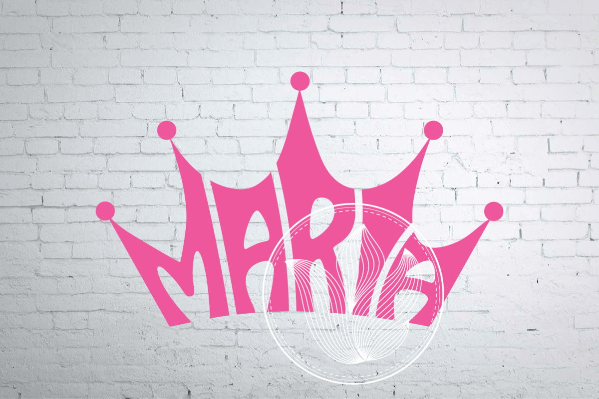 Download Digital Maria Word Art in crown shape, Maria crown jpg, png, eps, svg, dxf, Maria girl t-shirt ...