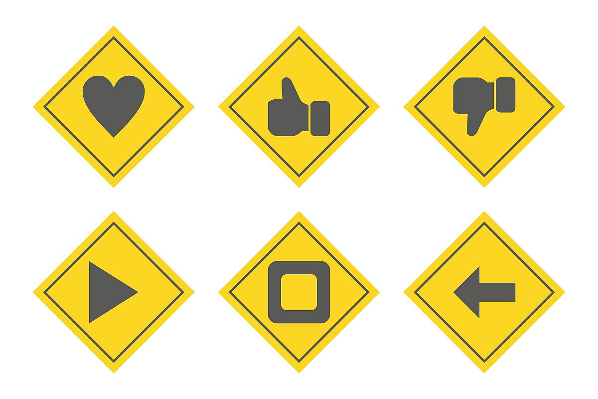 Set Of Basic Elements Icons example image 1