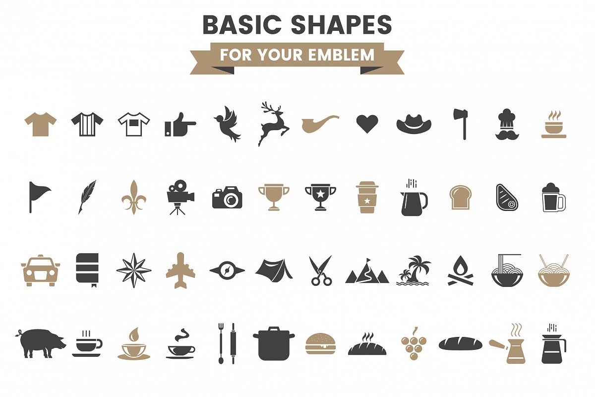Vintage Badge & Objects Vector Set example image 1