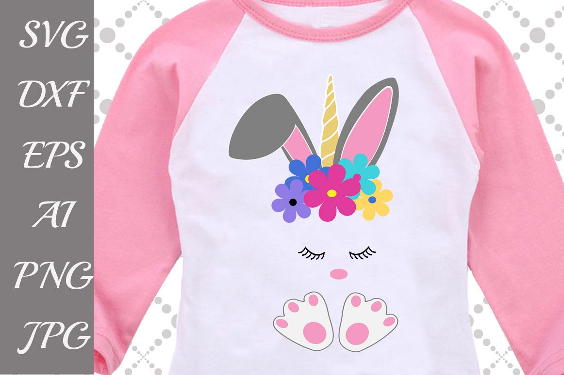 Bunny Unicorn Svg example image 1