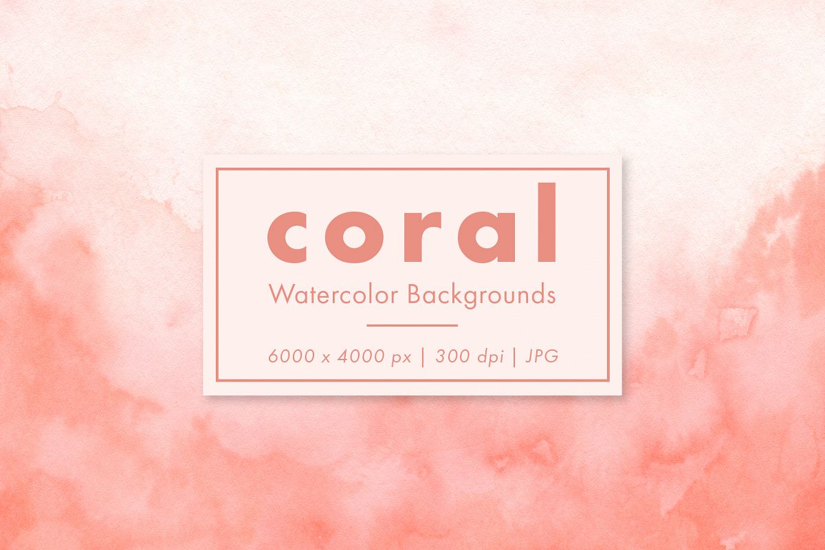 Coral Watercolor Backgrounds example image 1