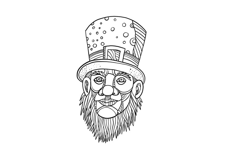 Irish Leprechaun Mono Line example image 1