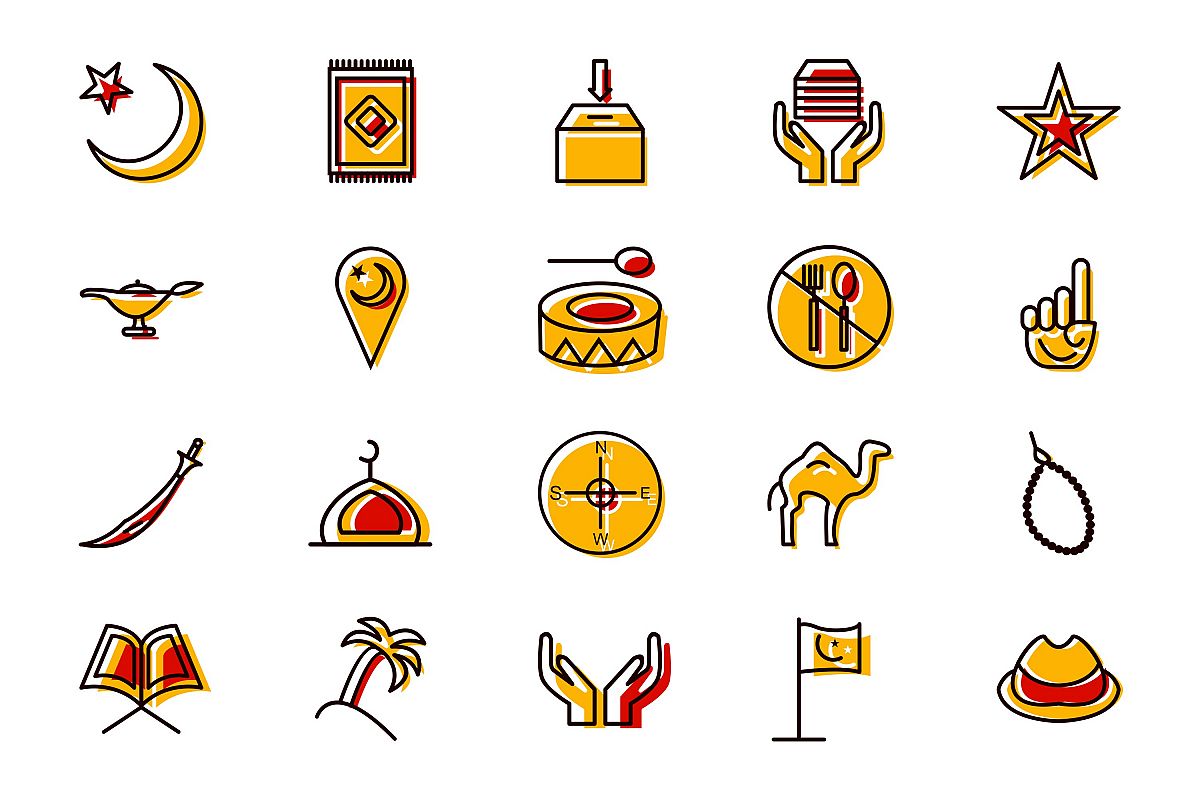 Set Of Ramadan Icons example image 1